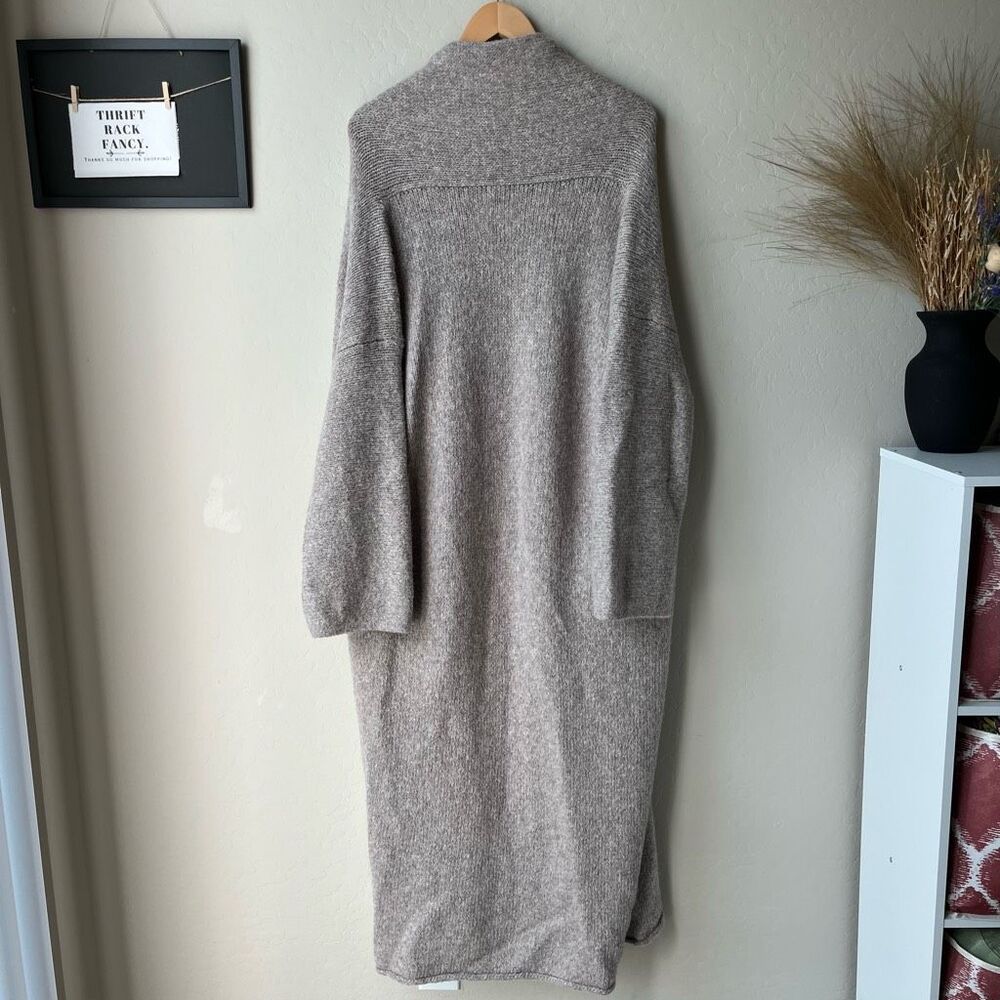 Lauren Manoogian Cardigan Long Shawl Alpaca Duster Cardigan Gray O/S - Picture 7 of 9